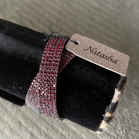 Women’s bracelet ,Natasha Couture Red Sparkling Bracelet - Picture 11 of 13
